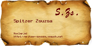 Spitzer Zsuzsa névjegykártya